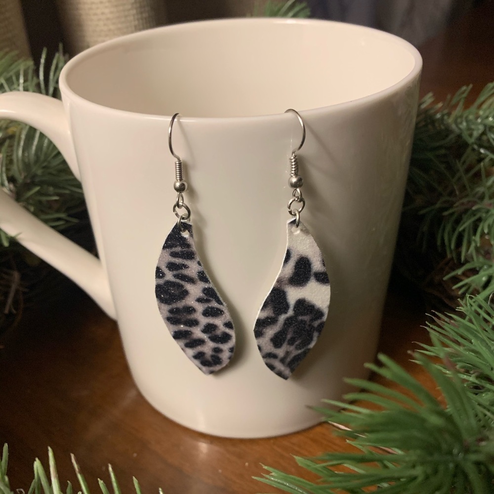 Faux leather earrings